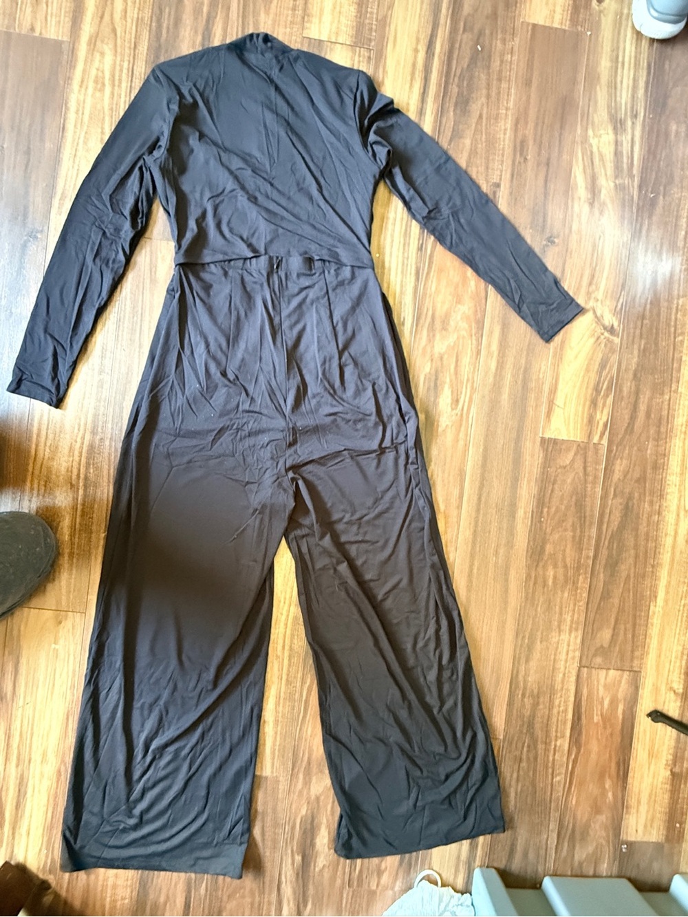 Halara one piece romper bodysuit black bnwt wide leg athletic. Leisure medium